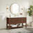 Chapdelaine 60" Single Bath Vanity in White Grain Composite Stone Top-2028889477