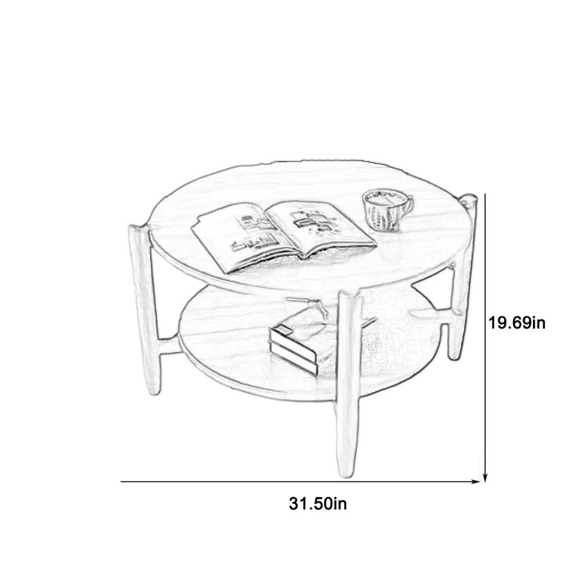 Solid wood wooden stable coffee table