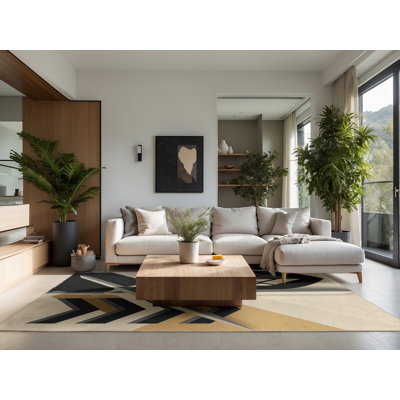 Tapis à motif géométrique doux et moelleux en épée et bouclier Durr