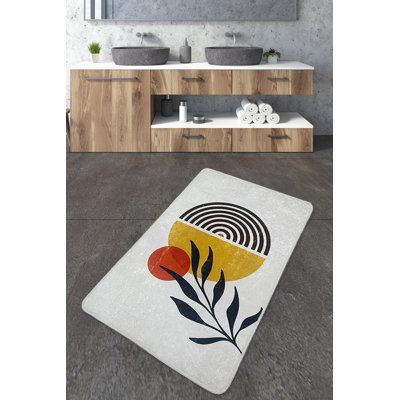 Non-Slip Bathmat, 100% Polyester, 31.5 x 39.4 inches | 700 g/m², 0.4 in Pile Height, 0.2 in Sponge Height | Digital Print Design, Durable Dot Underside, Machine Washable, Ideal for Bathroom Safety & Comfort