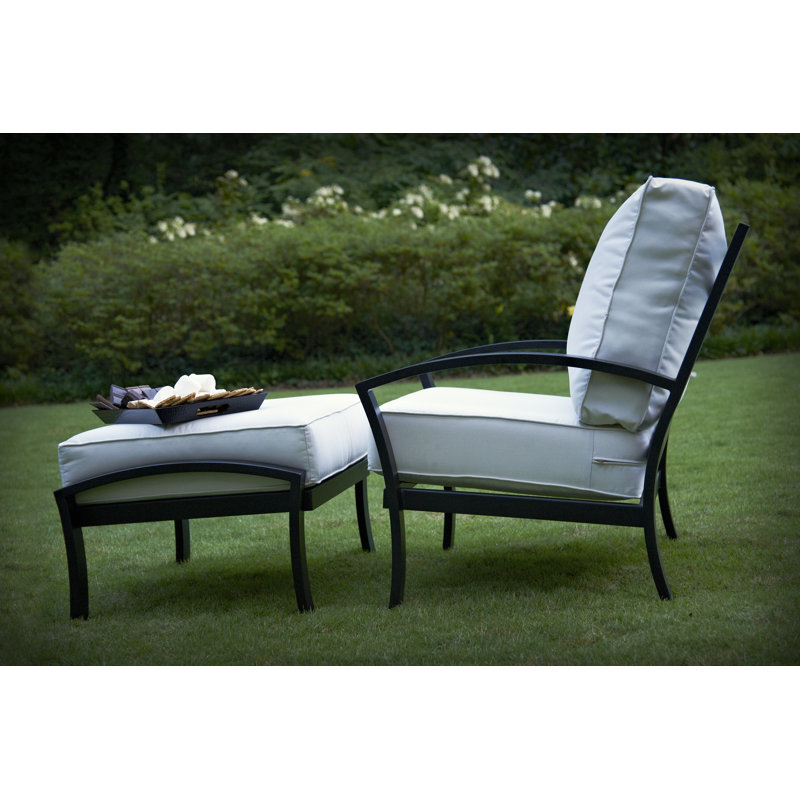 Chaise de patio pivotante avec coussins Millom, Toile cacao