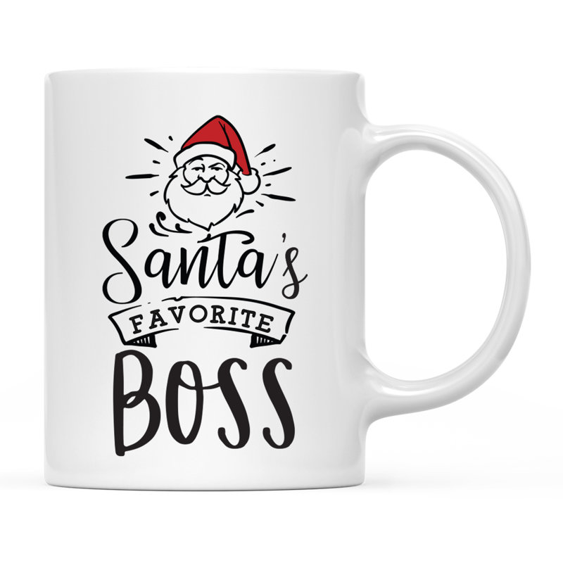 Grande tasse à café Tuileries, « Santa's Favorite Boss »