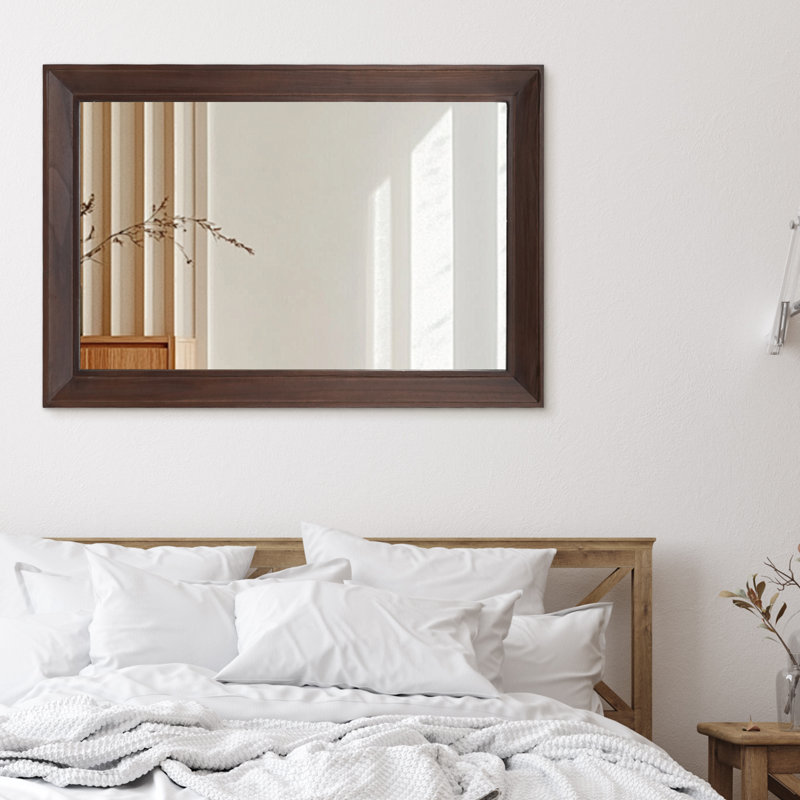 Solid Pine Wood Rectangular Wall Mirror