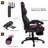 RAYS Reclining Ergonomic Faux Leather Swiveling PC & Racing Game Chair with Footrest-41302463