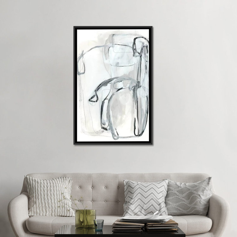 «Entanglements II», reproduction sur toile, H 26 po x l 18 po x P 1,5 po, Toile encadrée noire, Pas de tapis
