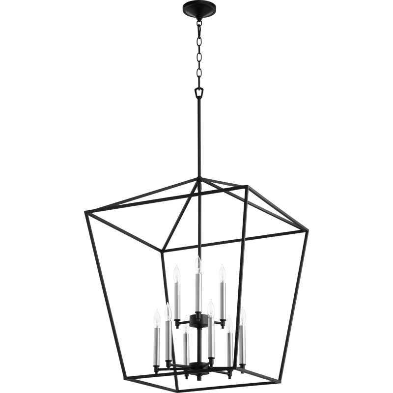 Arletta 9 - Light Dimmable Lantern Chandelier, Noir