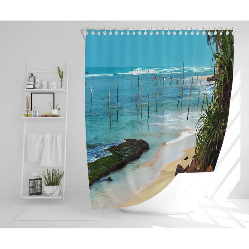 Elizabethe 13 Piece Polyester Shower Curtain Set