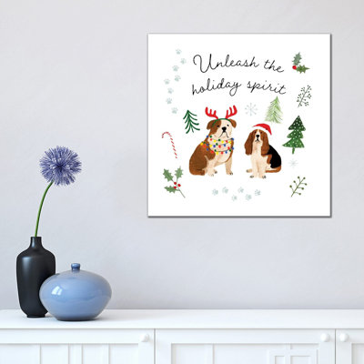 Holidogs II by Victoria Barnes - Wrapped Canvas Painting