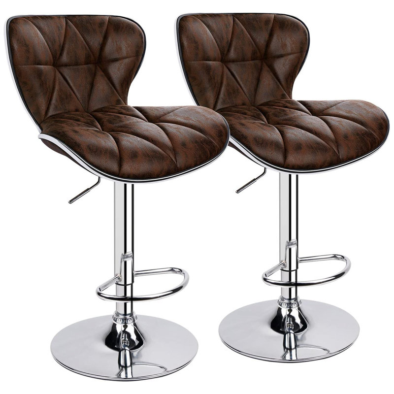 Tabouret de bar réglable 32,5 po Maineville, Brun