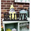 Panneau rustique en bois Believe