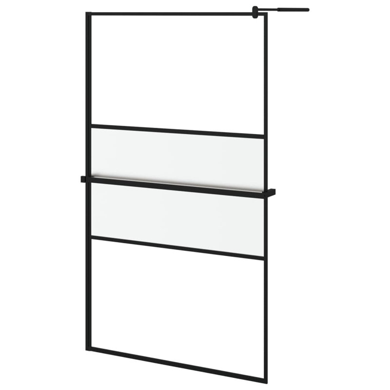 L 45,3 x H 76,8, 76.8" H x 45.3" W x 6.1" D, Noir, Frosted