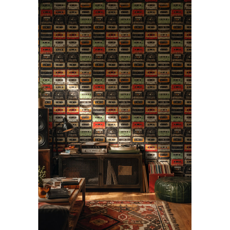 Rouleau de papier peint à cassettes rétro, Non-Woven Non-Pasted