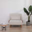 Canapé-lit convertible, tissu de lin, design moderne, idéal pour les solutions peu encombrantes