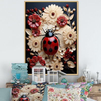 " Curious Paper Mache Ladybug Garden "