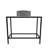 Rectangular Metal Console Sink Set with Glass Vessel Sink and Solid Surface Top - Luminous Collection-102480556-102480548