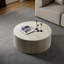 Table basse en faux travertin avec motif en relief accrocheur, travertin