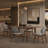 Extendable Dining Set with Upholstered Chairs-1522727869-1522727871