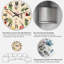 Horloge murale à motif de plantes sauvages et de champignons sur fond beige-101566730