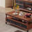 Medieval style solid wood coffee table-104978757