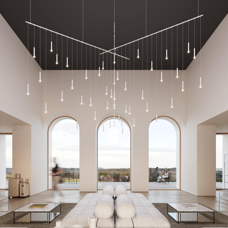 Suspenders® 62 - Light LED Chandelier, Satin White
