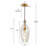Meya 1 - Light Single Bell Fluted Pendant Light For Kitchen Island