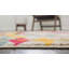 Tapis bleu clair / rose / brun clair / jaune en laine touffeté à la main Lonniet Deedgra-22568029