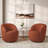 Upholstered Swivel Barrel Chair