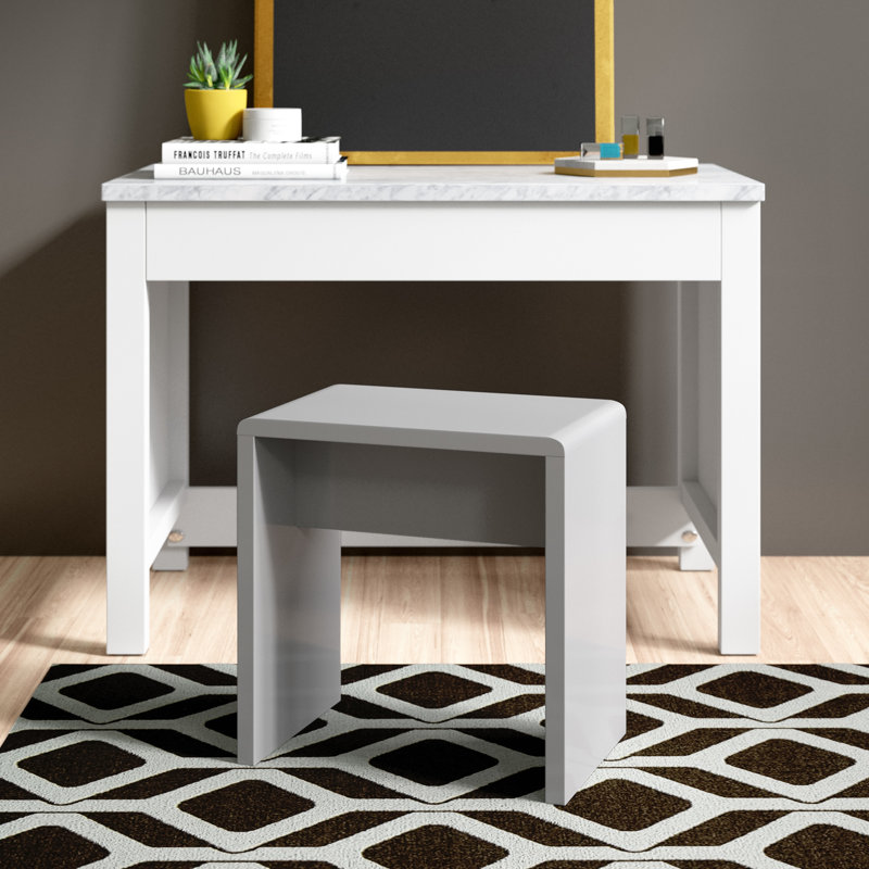 Manufactured Wood Accent Stool, Grey