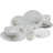 Home 16 Piece Porcelain China Dinnerware Set - Service for 4