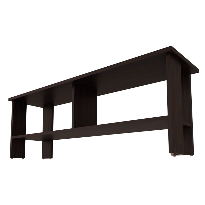 Meuble télé avec rangement ouvert, Noyer