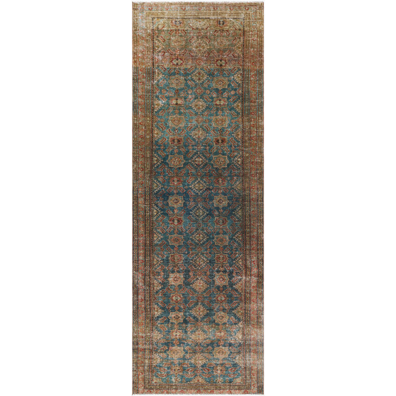 Antique One of a Kind One-of-a-Kind 3'6" x 11'8" Hand Knotted Area Rug