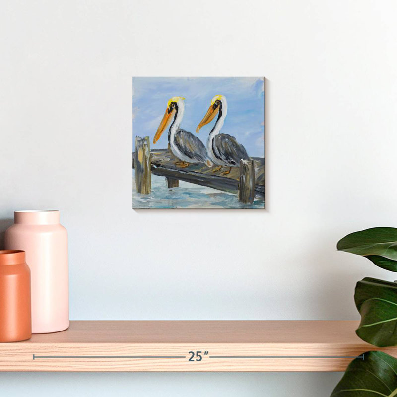 Brampt Pelicans On Deck, 10" H x 10" W