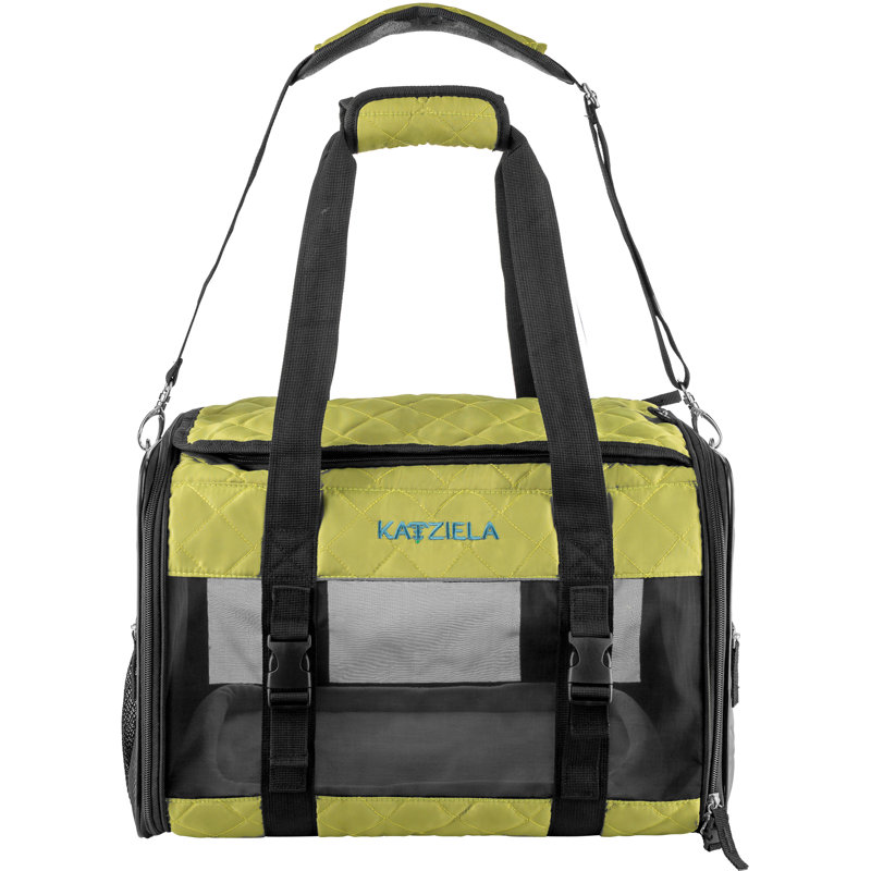 Sac de transport pour animaux Katziela, H 11 po x l 11 po x P 15 po, Vert olive