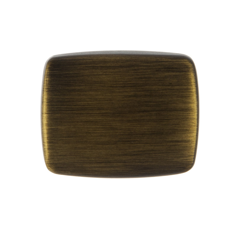 Grayson 1-1/4" Length Vintage Brass Rectangle Cabinet Knob, Vintage Brass