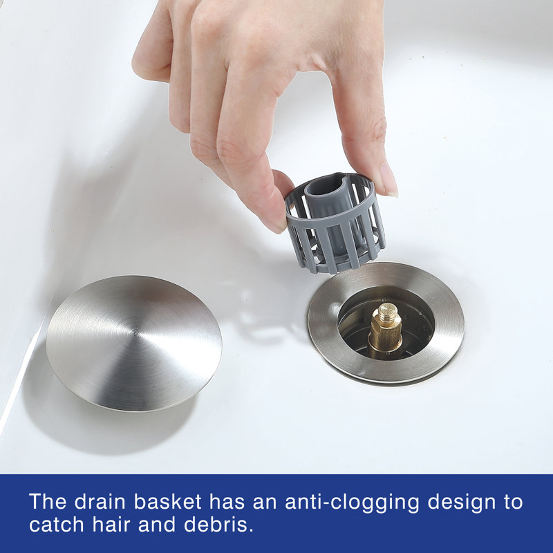 Pop Up Drain for Bathroom Sink with Overflow