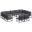Garden Sofa Set with Cushion Aluminium Outdoor Seating Patio