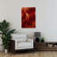 Soft Crimson Petals Elegant Organic Romantic Chrysanthemum Dahlia Autumn Flower Wall Art Print 1 Piece Wrapped Canvas Wall Art-1926075317