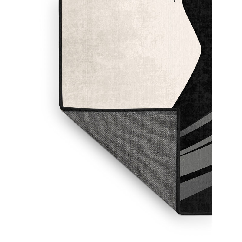 Tapis noir moelleux et moelleux à motif de loup-garou élégant et doux Fairwinds, 7 x 9