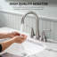 Robinet de lavabo de salle de bain à deux poignées de style moderne à 4 poignées, comprenant un ensemble de drain, un robinet mélangeur à évier-118659767