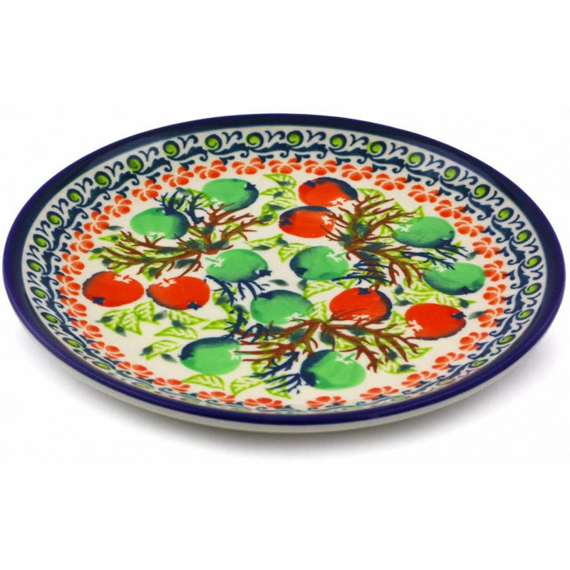 Assiette de poterie polie 6 "Apple Orchard