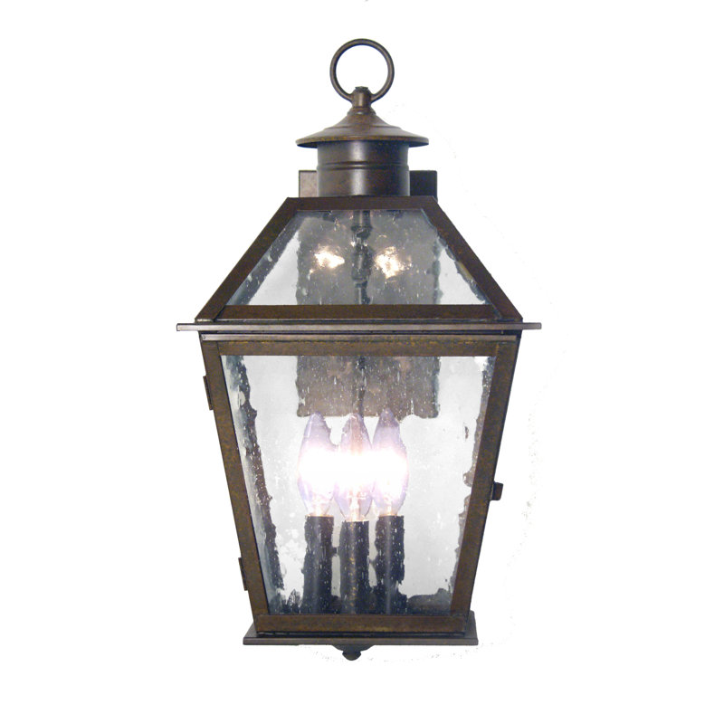 Corrina Wall Light, Antique Rust, 13.5" H x 7.375" W x 8.5" D, Clear Acrylic