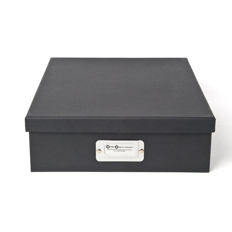 Symple Stuff Decorative Bin, Dark Grey