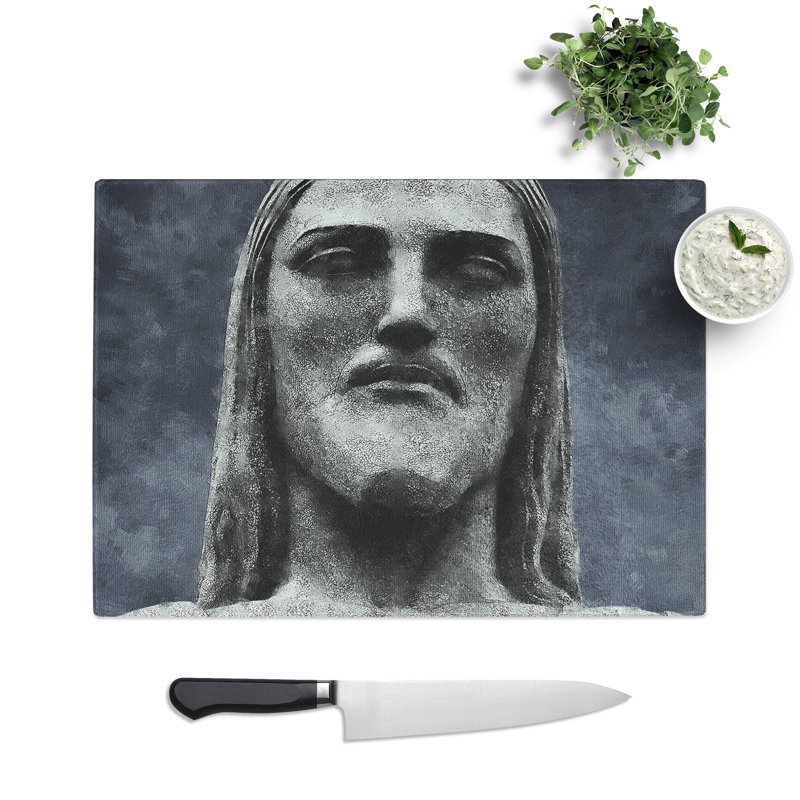 Christ the Redeemer in Rio Vol.2 Painting Chopping Board, 0.4cm H x 20cm W x 28.5cm L