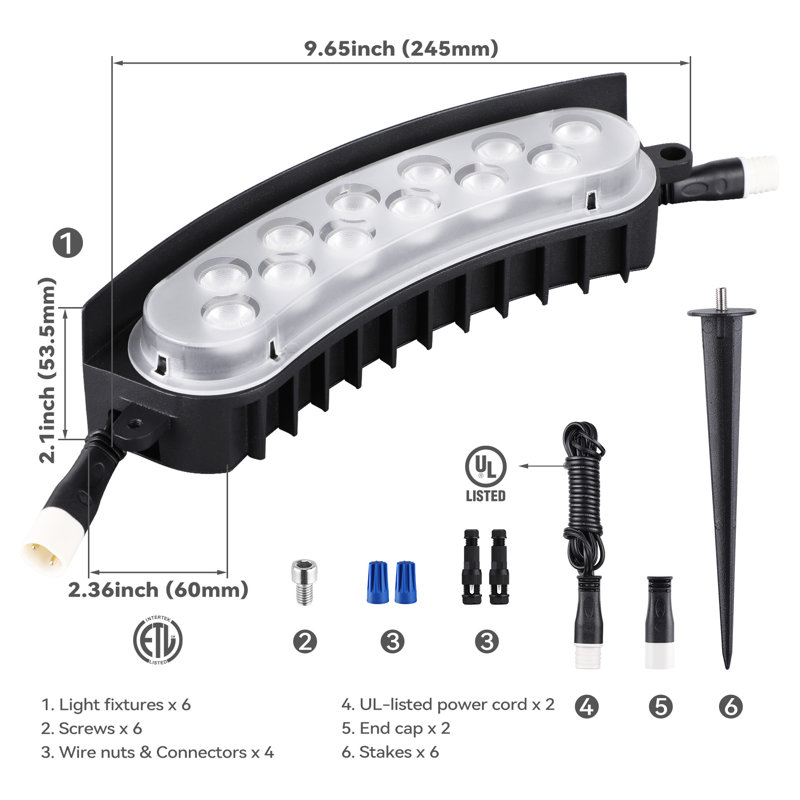 12-24V LED Low Voltage Landscape Tree Ring Lights, 5CCT Aluminum Housing Spotlights for Trees