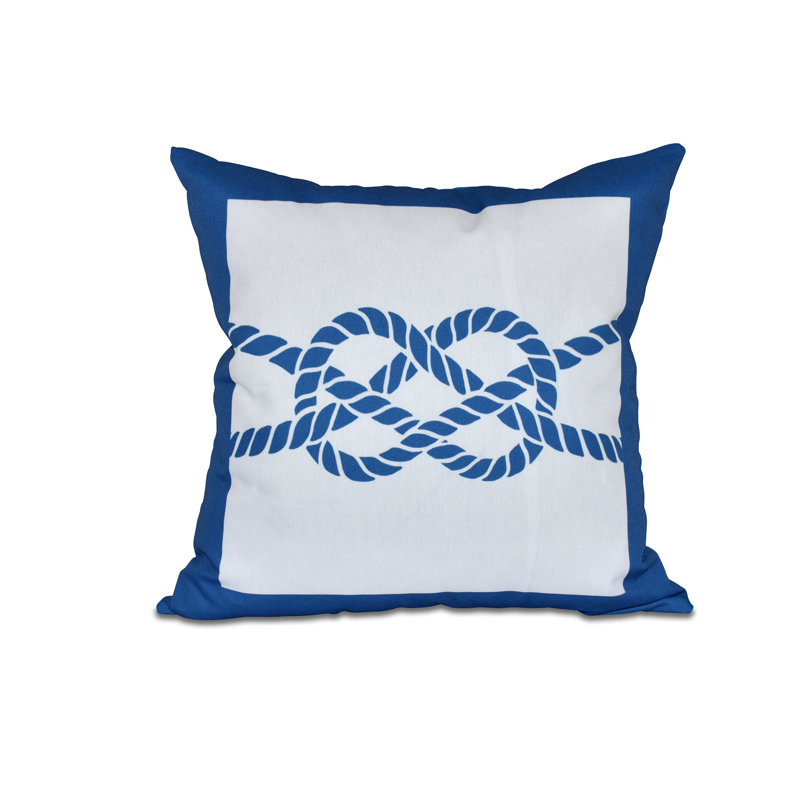Housse de coussin carrée extérieure/insert, Bleu, H 16 po x l 16 po