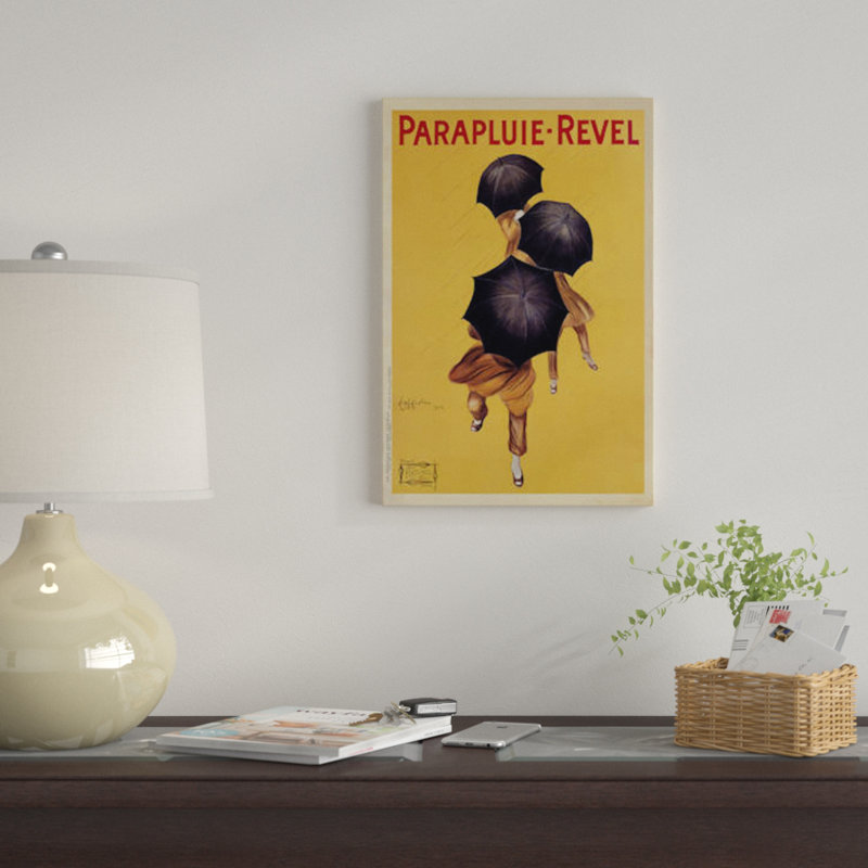 " Parapluie-Revel, 1922 " by Leonetto Cappiello, Black Framed Canvas, No Mat, 48" H x 32" W x 1.5" D