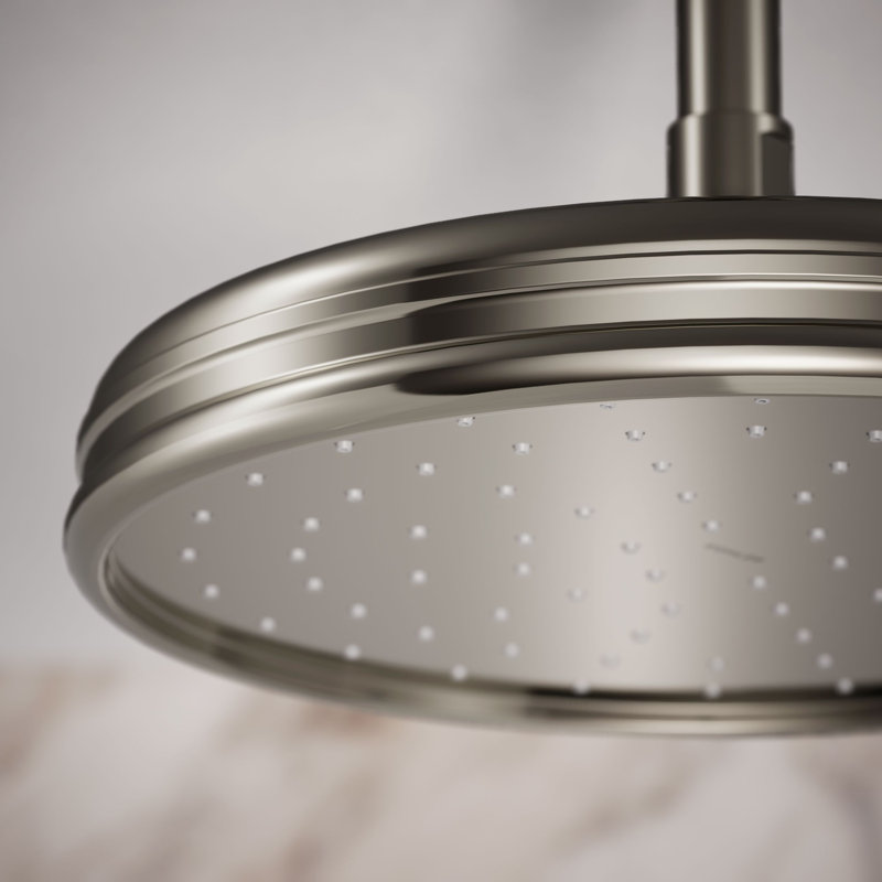 Traditional Round 10" Rainhead with Katalyst Air-Induction Spray, Vibrant Polished Nickel, 1.75 Gpm