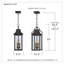 Luminaire suspendu carré 3 lumières