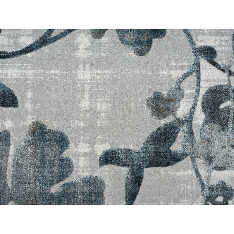 Tapis intérieur / extérieur bleu Blandburg, Rectangle 4 pi x 6 pi