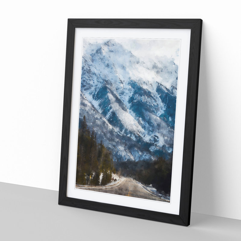 The Canadian Rockies - Picture Frame Graphic Art, 36cm H x 27cm W x 2cm D, Black Framed